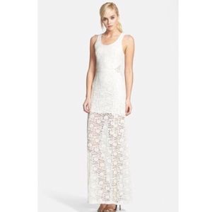 Nordstrom (ASTR) Cream Lace Maxi Dress XS